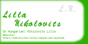 lilla mikolovits business card